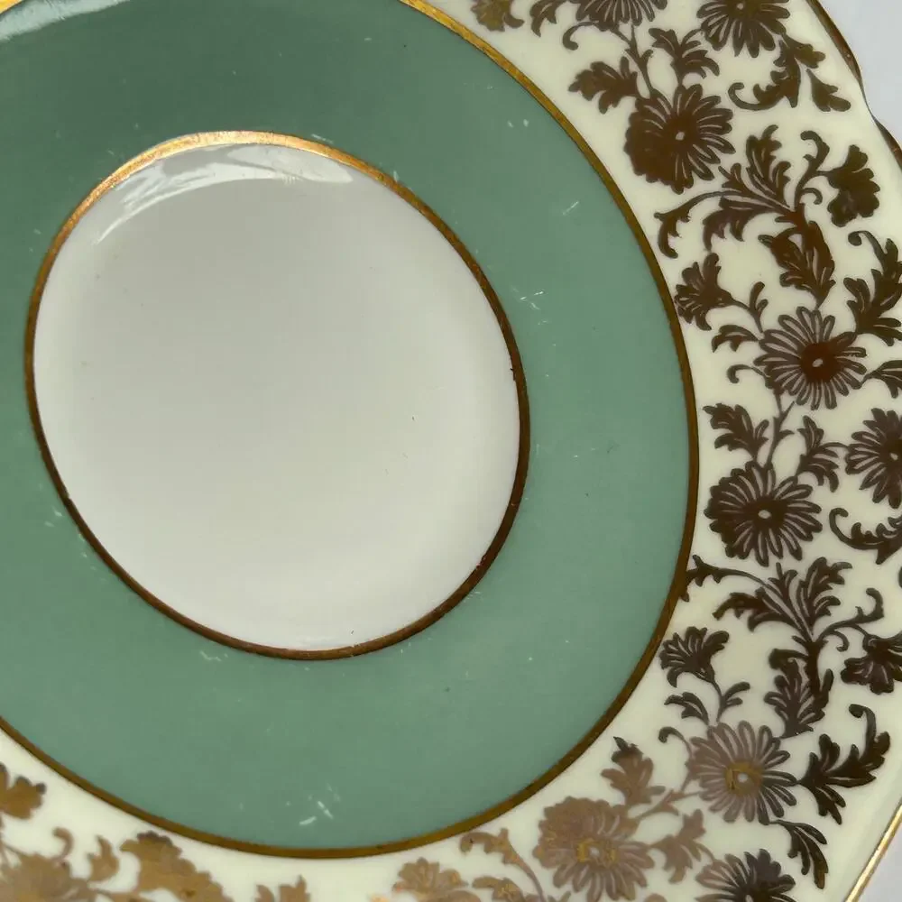Paragon Royal Warrant Mint Gold Bone China Teacup Saucer Trio